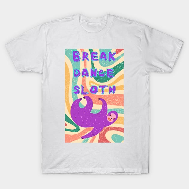 sloth dancing happily T-Shirt by Azujark 